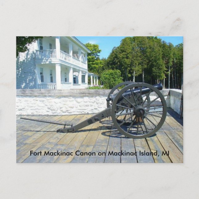 Carte Postale Canon au Fort Mackinac (Devant)