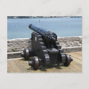 Carte Postale Canon sur le mur du château