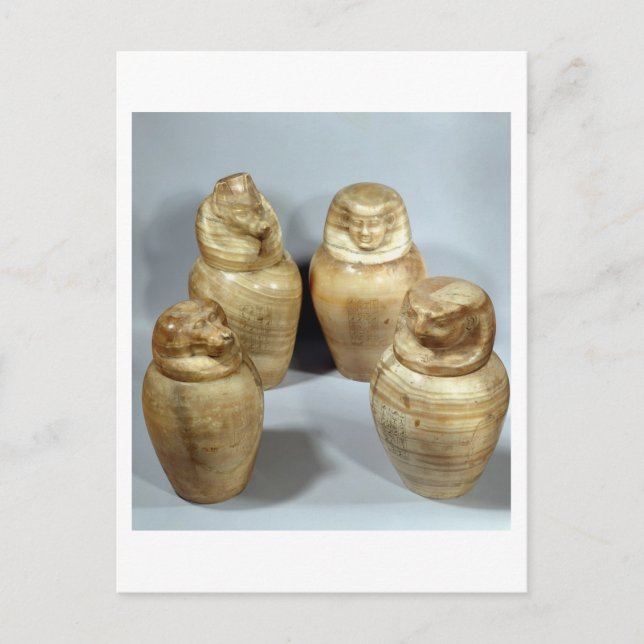 Carte Postale Canopic jars of Hor-ir-aa, corde (alabaster) (Devant)