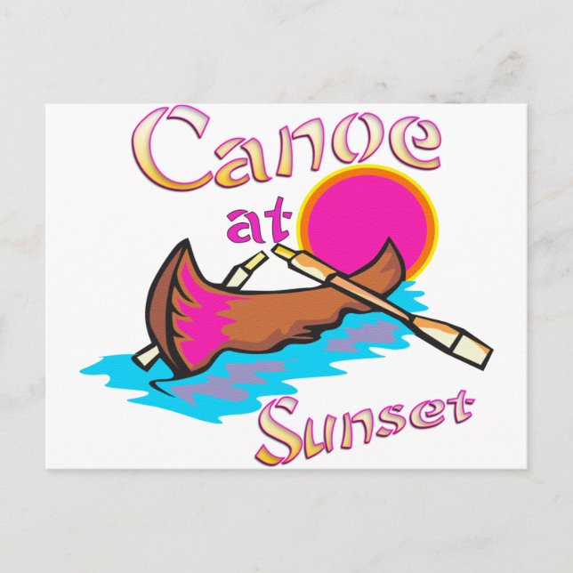 Carte Postale Canot de camping (Devant)