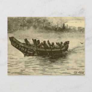 Carte Postale canot de guerre