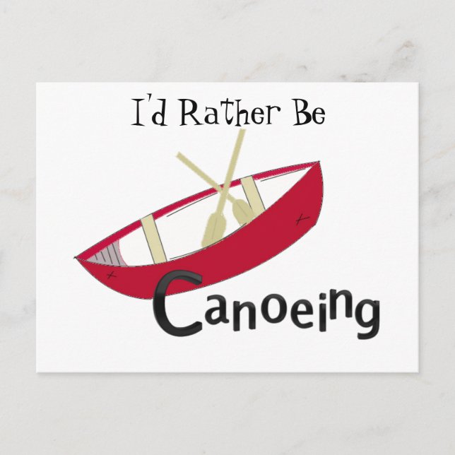 Carte Postale Canot rouge (Devant)