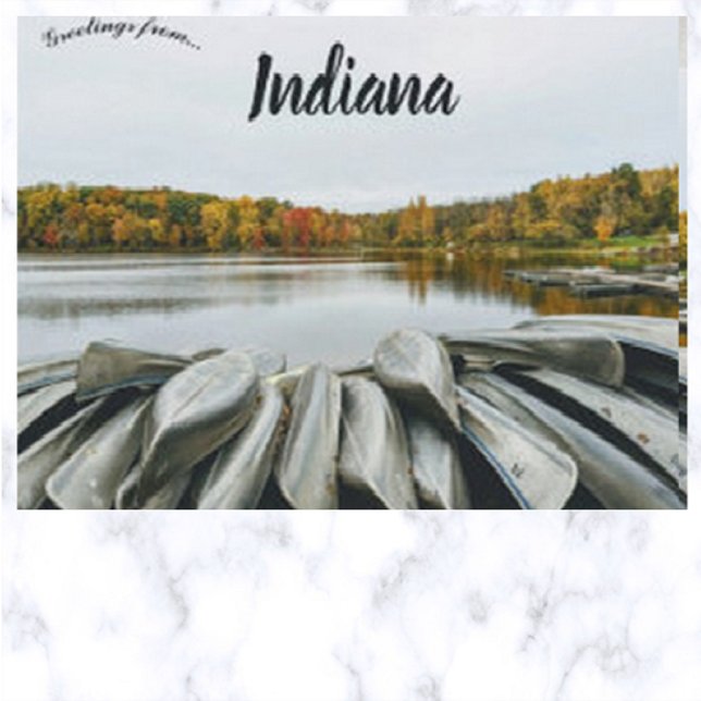 Carte Postale Canots à Chain-O-Lakes Warren Township Indiana (Créateur téléchargé)