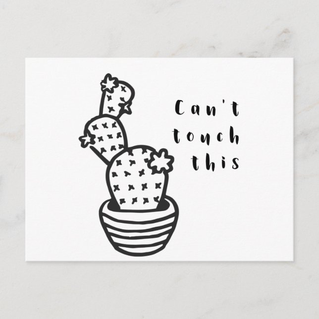 Carte Postale Cant Toucher Cactus (Devant)