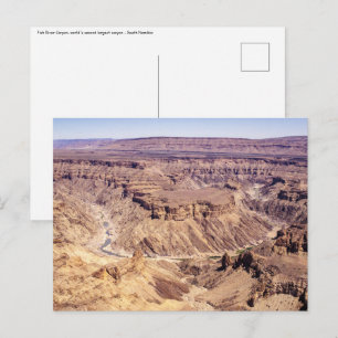 Carte Postale Canyon de la rivière Fish dans le sud de la Namibi