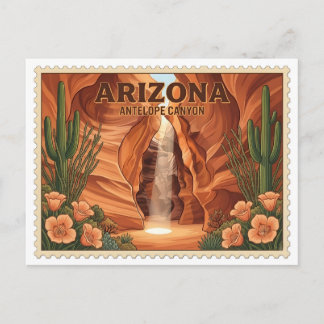 Carte Postale Canyon de l'Antilope Vintage Arizona Désert Voyage