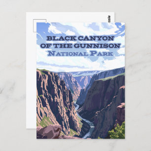 Carte Postale Canyon noir de la Gunnison Parc national CO