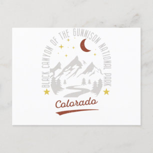 Carte Postale Canyon noir vintage du parc national Gunnison