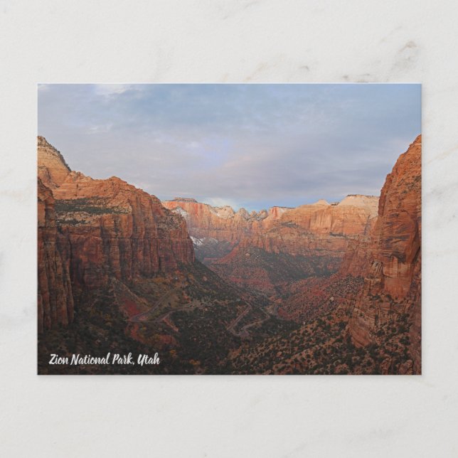Carte Postale Canyon surplombe le Parc national de Sion, Utah (Devant)