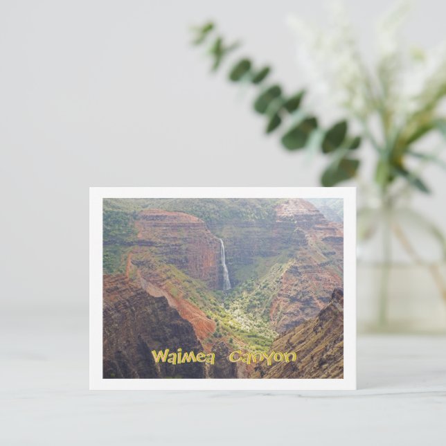 CARTE POSTALE, CANYON WAIMEA /CASCADES, KAUAI, HAW (Debout devant)