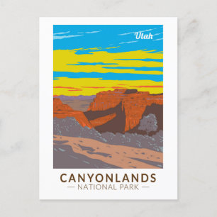 Carte Postale Canyonlands National Park Moab Travel Art Vintage
