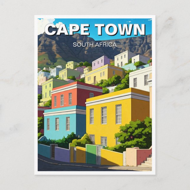 Carte Postale Cap Bo-kaap Afrique du Sud (Devant)