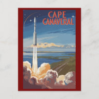 Cape Canaveral Floride Art de voyage pictural Rétr