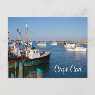Carte Postale Cape Cod Chatham Mass Boats in Bay Post Card