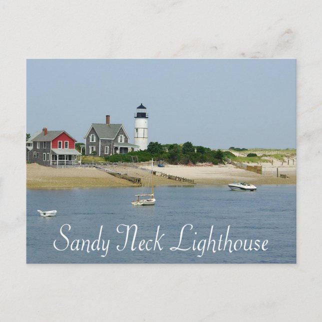 Carte Postale Cape Cod, Massachusetts - Phare de Cou Sandy (Devant)