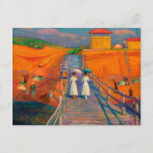 Carte Postale Cape Cod Pier par William Glackens vintage