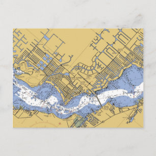 Carte postale Cape Coral, Floride Carte portuaire 