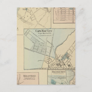 Carte Postale Cape May City, Salem, Vineland, Millville
