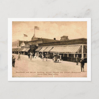 Carte Postale Cape May NJ, Shriver Building, Boardwalk, Vintage