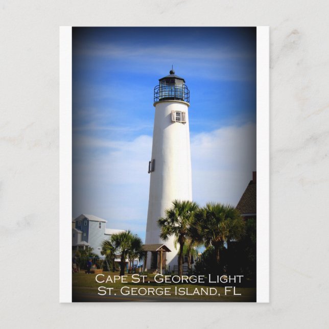 CARTE POSTALE CAPE ST. GEORGE LIGHTHOUSE - ST. ÎLE GEORGE, FL (Devant)
