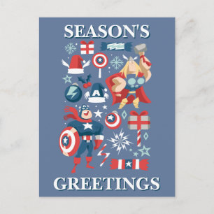 Carte Postale Capitaine America & Thor Graphiques de Cadeaux de