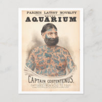 Capitaine Costentenus Homme tatoué Vintage