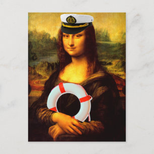 Carte Postale Capitaine de la mer Mona Lisa