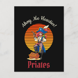 Carte Postale Capitaine Pirate Lady 
