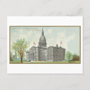Carte Postale Capitol Building à Lansing, Michigan, Vintage