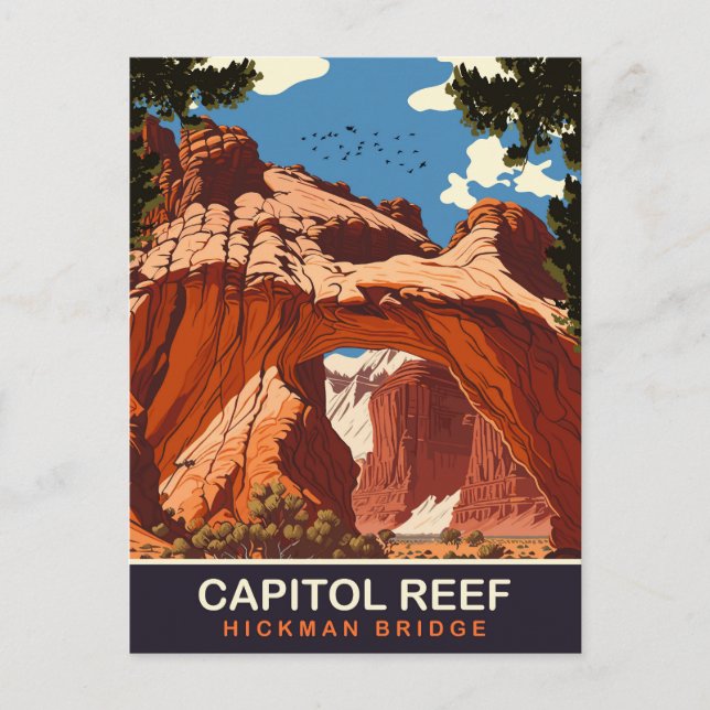 Carte Postale Capitol Reef, Hickman Bridge, Voyage (Devant)