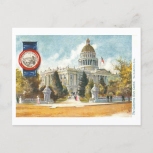 Carte Postale Capitole de Californie vintage avec phoque