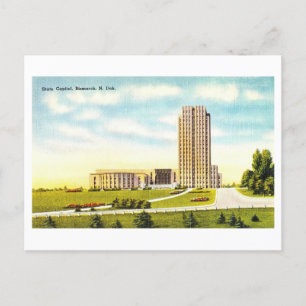 Carte Postale Capitole de l'État à Bismarck, Dakota du Nord, Vin