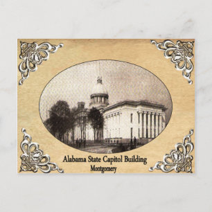 Carte Postale Capitole de l'État de l'Alabama construire une vie