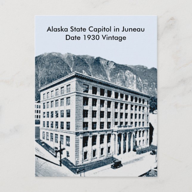 Carte Postale Capitole de l'état de l'Alaska à Juneau Date 1930  (Devant)