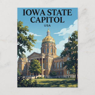 Carte Postale Capitole de l'État de l'Iowa États-Unis