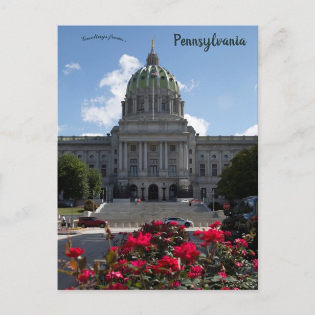 Carte Postale Capitole de l'État de Pennsylvanie Harrisburg Penn (Devant)