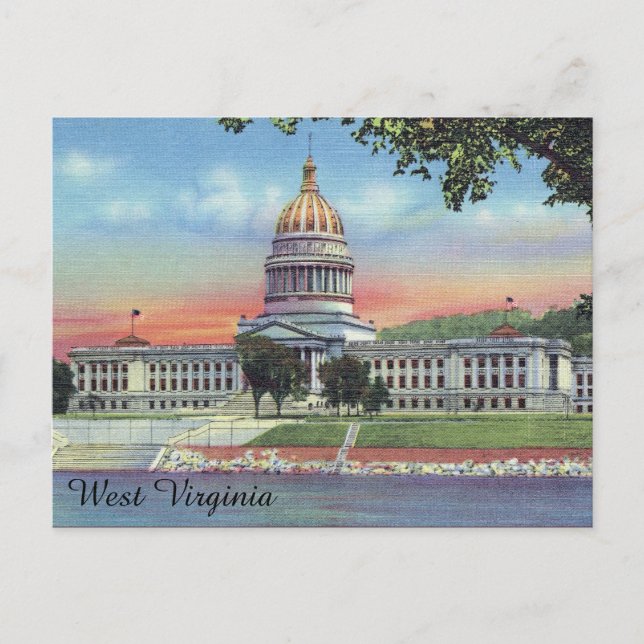 Carte Postale Capitole de l'État de Virginie-Ouest (Devant)