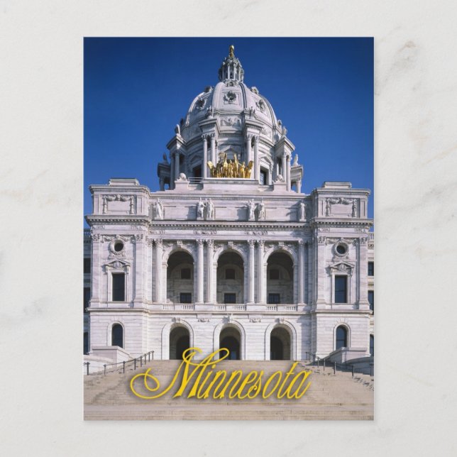 Carte Postale Capitole de l'état du Minnesota à Saint Paul (Devant)