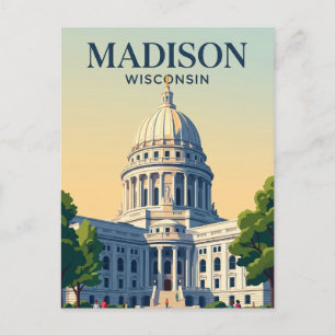 Carte Postale Capitole de l'État du Wisconsin Wisconsin