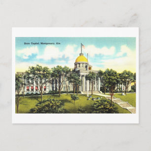 Carte Postale Capitole d'État de l'Alabama à Montgomery Vintage