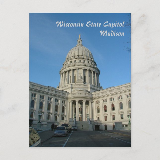 Carte Postale Capitole d'État - Madison (Devant)