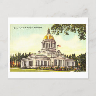 Carte Postale Capitole d'Etat vintage à Olympie, Washington