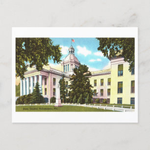 Carte Postale Capitole d'Etat vintage à Tallahassee, Floride