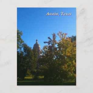 Carte Postale Capitole du Texas avec arbres