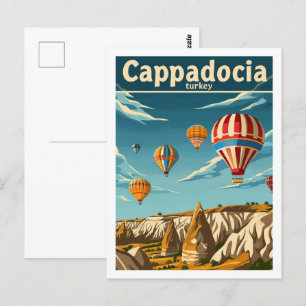 Carte Postale Cappadoce Turquie Vintage célèbre lieu de voyage