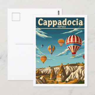 Carte Postale Cappadoce Turquie Vintage célèbre lieu de voyage