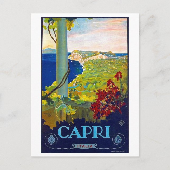 Carte Postale Capri, côte, mer, Italie, riviera italienne (Devant)