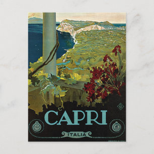 Carte Postale Capri, Italie, Poster Vintage voyage Art Italia