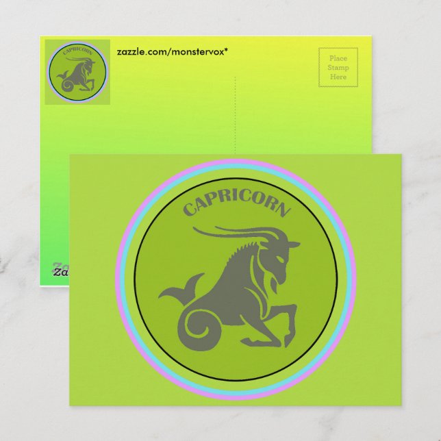 Carte postale Capricorn (Devant / Derrière)