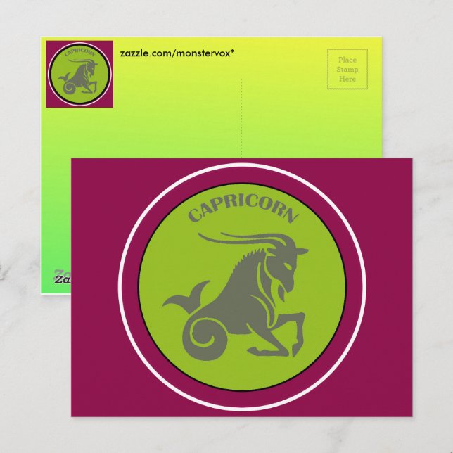 Carte postale Capricorn (Devant / Derrière)